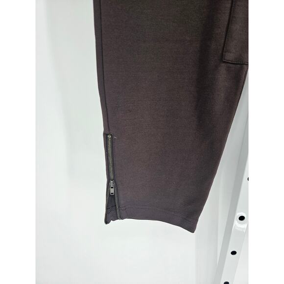 Eileen Fisher Women's Brown Mid Rise Button Closer Zipper Hem Pant Size L - Picture 3 of 5
